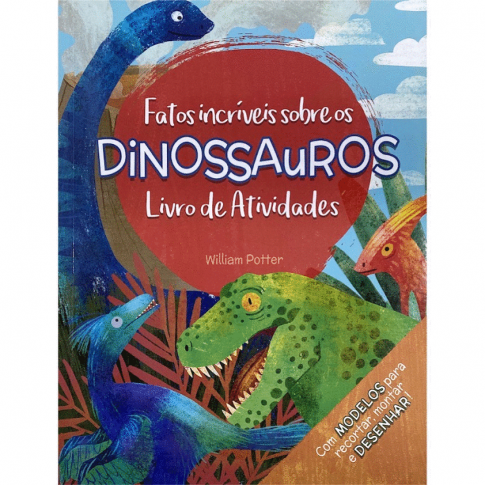 Livro Dinossauros Com Modelo para Montar Livro Educativo Infantil