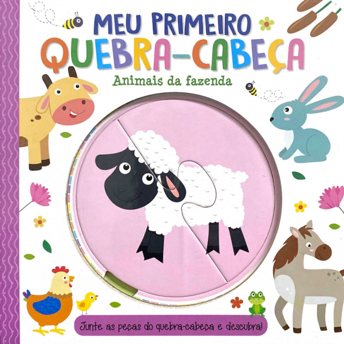 Livro Quebra Cabeça: animais da fazenda