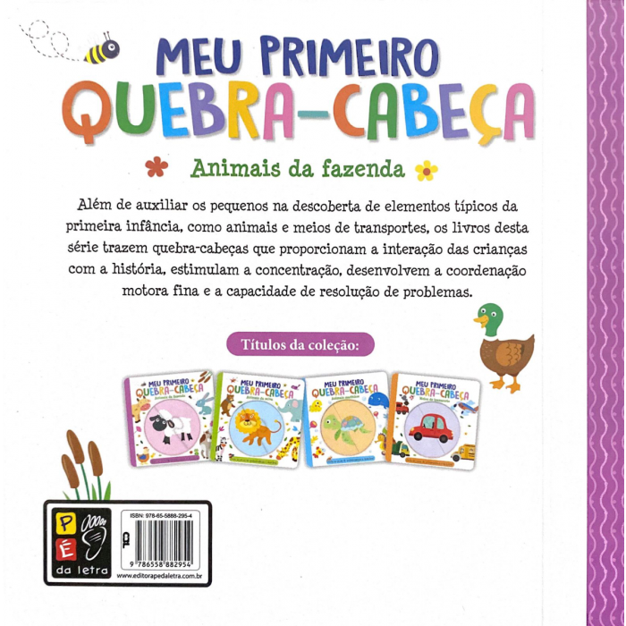 Livro Quebra Cabeça: animais da fazenda